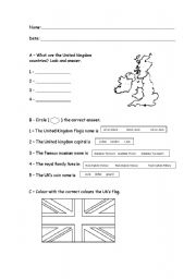 English Worksheet: worksheet UK, numbers and clothes