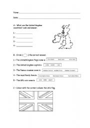 English Worksheet: worksheet UK, numbers and clothes