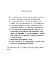 English Worksheet: Plan for working Airport - Customs using the film The Terminal