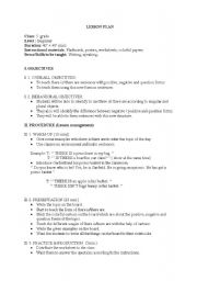 English Worksheet: lesson plan of there is/ there are