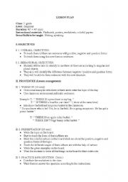English Worksheet: lesson plan of there is/ there are