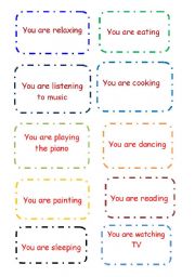 English Worksheet: PLAYING WITH THE PRESENT CONTINUOUS
