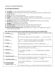 English worksheet: Vocabulary Worksheet - Visual Arts