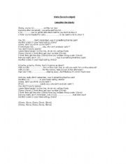 English worksheet: song