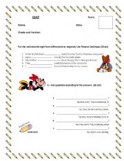 English Worksheet: Present Progressive (3 Forms)
