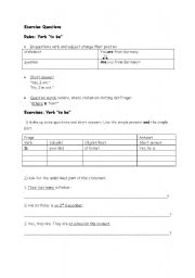 English Worksheet: Questions with verb 