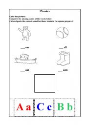 English Worksheet: Phonics