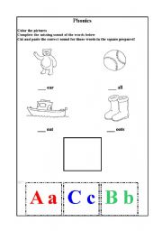 English worksheet: Phonics