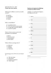 English worksheet: ICT Test