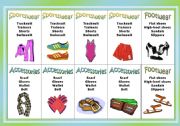 English Worksheet: Clothes & Accessories part 2 (card game, all 28 cards included)