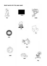 English worksheet: Match the sounds