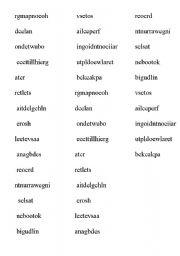 English worksheet: Anagrams with the past