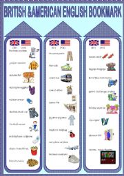 British and American English Bookmarks