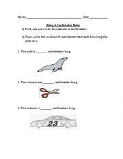 English Worksheet: measurements