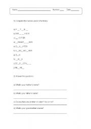 English Worksheet: Diagnostic activity 
