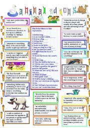 English Worksheet: animal idioms 4