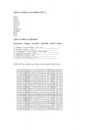 English Worksheet: Adjectives