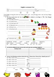 English Worksheet: The Very Hungry Caterpillar & Brown Bear, Brown Bear what do you see?