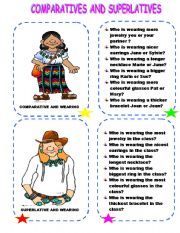 COMPARATIVES AND SUPERLATIVES - WEARING