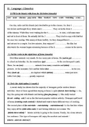 English Worksheet: Language part for the Mid term test N3 9th Form