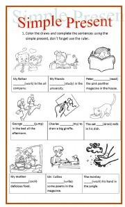 English Worksheet: Simple present