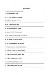 English Worksheet: Passive Voice