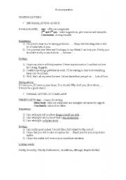 English worksheet: Ecce writing