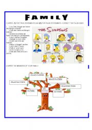 English Worksheet: FAMILY