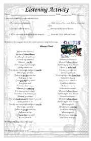 English Worksheet: Whatever by Oasis