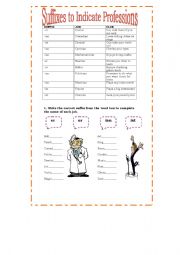 English Worksheet: suffixes