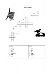 English worksheet: baby animal