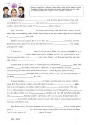 English Worksheet: Bridget Jones Diary - gap text with solution