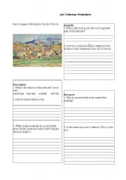 English Worksheet: Cezanne Landscape worksheet