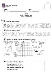 English Worksheet: SUMMER EXERCISES