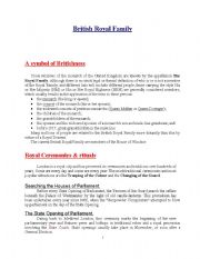 English Worksheet: british royal family