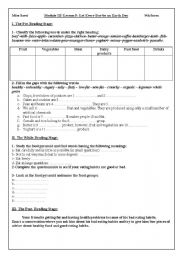 English Worksheet:  Lesson 5:Earth day
