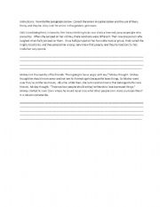 English Worksheet: Proofread for Errors (Their, Theyre, There, capitalization and gender pronouns