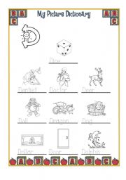 English Worksheet: My Picture Dictionary