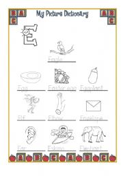 English Worksheet: My Picture Dictionary