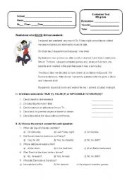 English Worksheet: English Test for 6th graders