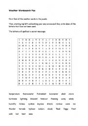 English Worksheet: weather