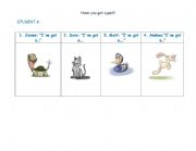 English worksheet:  Ive got a pet!