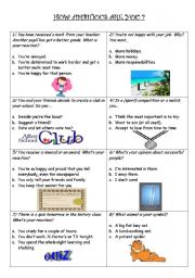 English Worksheet: how ambitious are you? (quiz)
