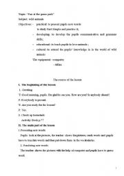 English worksheet: Fun at the game park