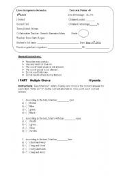 English worksheet: Written Exam