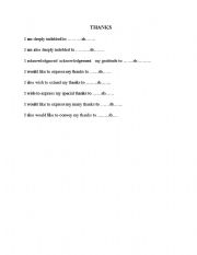 English Worksheet: Many ways to say THANKS