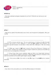 English Worksheet: Class about the oil company Shell (Teachers Copy)