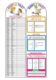 English Worksheet: Simple Past - Bookmark