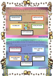 English Worksheet: Role play and writing - READING *** advanced