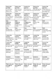 English Worksheet: board game 